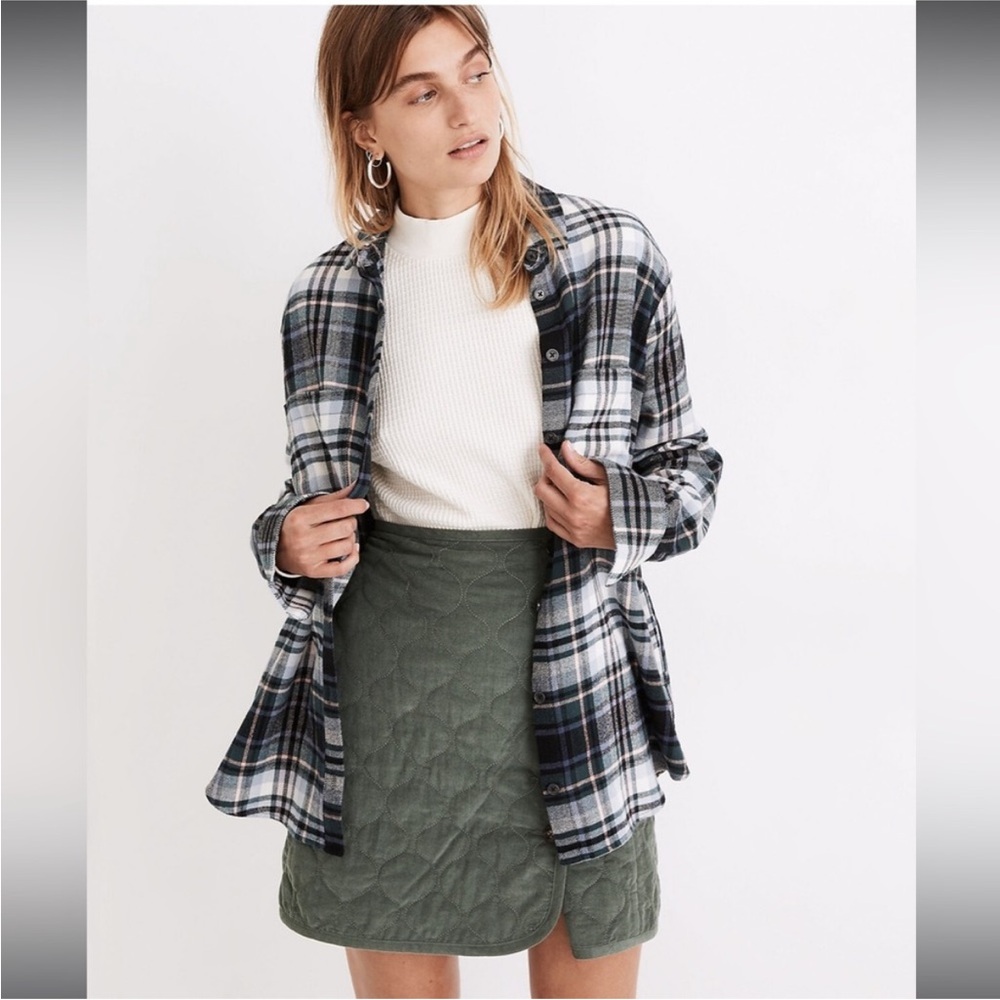 Madewell Plaid Shirt in Blue and Pink